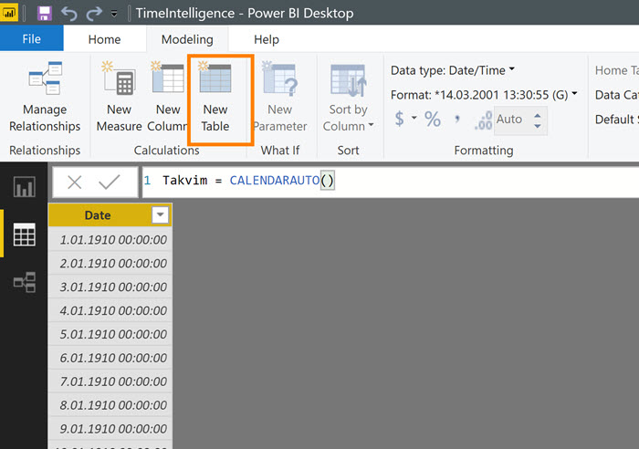 power bi kümülatif